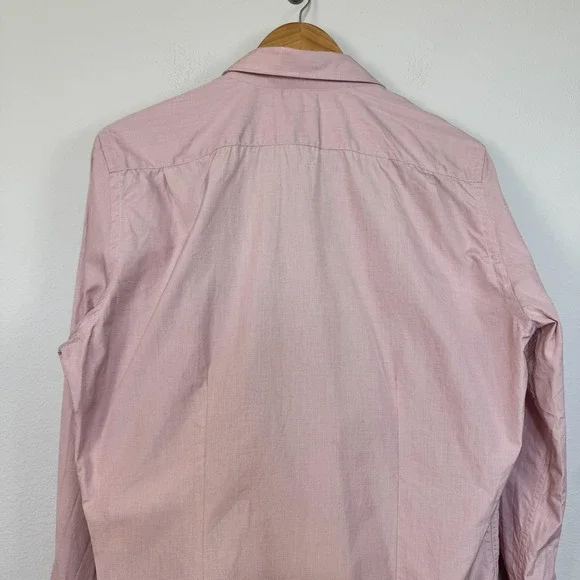 Paul Smith Shirt Mens 16 Pink Long‎ Sleeve Made in Italy Artist Stripe Cuffs